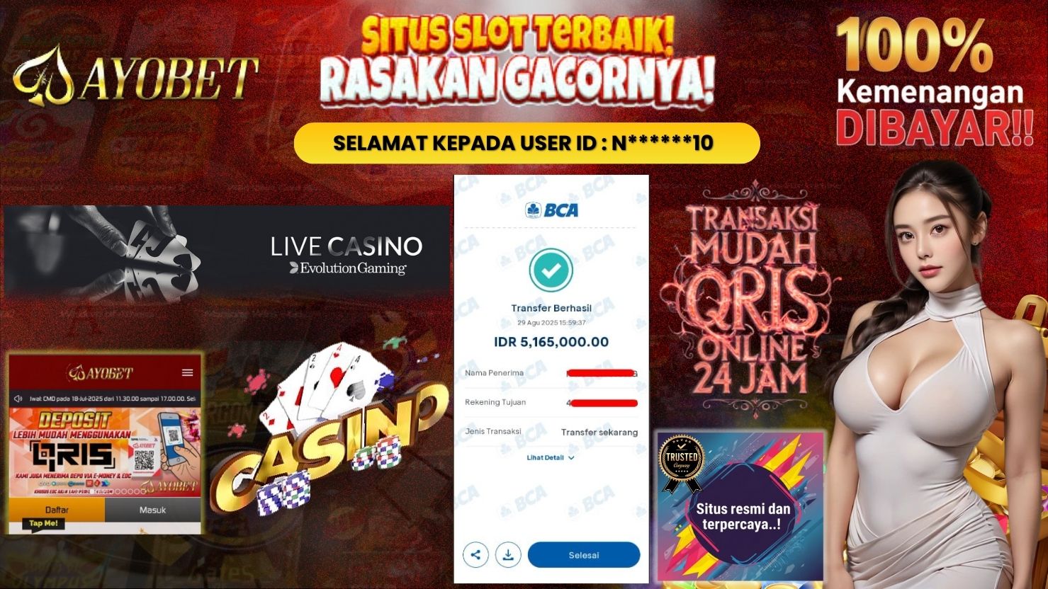 AYOBET JACKPOT LIVE CASINO BACCARAT